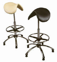 High-Rise ergonomic seating ideal as a laboratory stool, veterinary stool or draughting chair